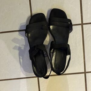 Stuart Weitzman Black Strappy Sandals